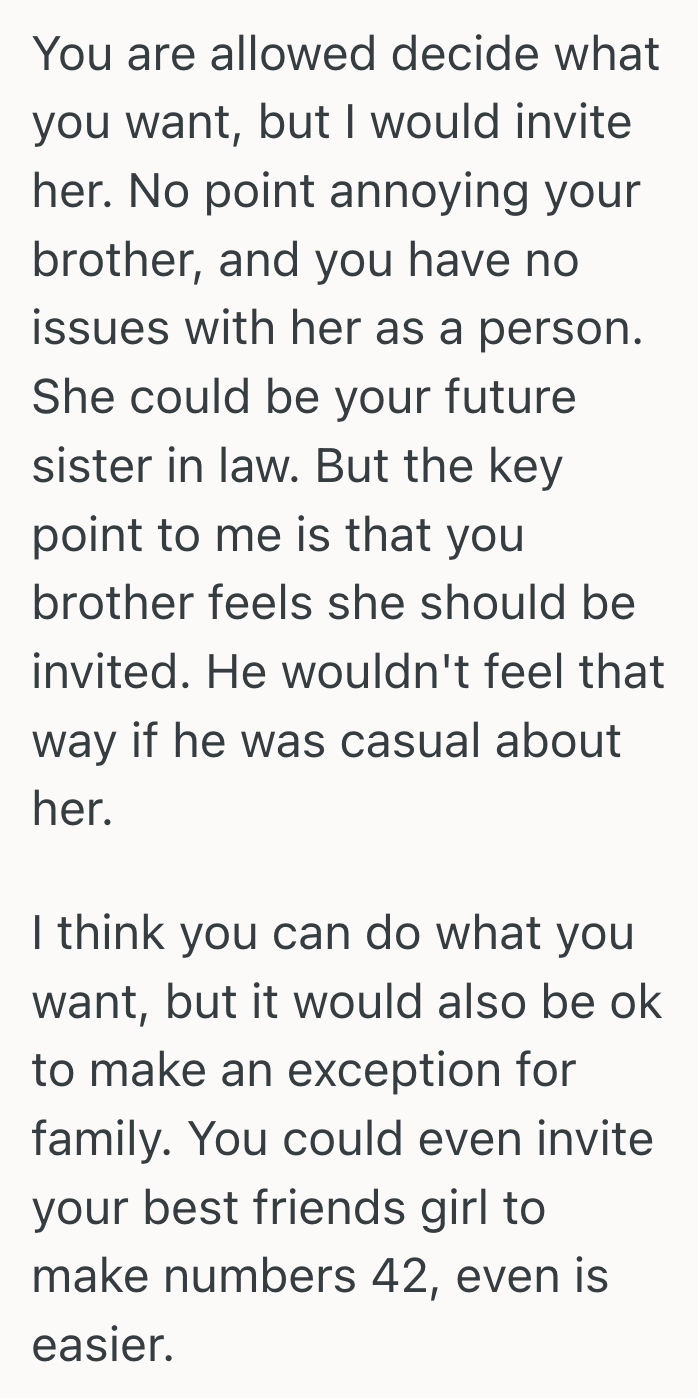 Screenshot 2025 05 06 at 11.16.34 AM Couple Chose To Exclude Plus Ones From Their Small Wedding Guest List, But The Grooms Brother Accused Them Of Being Disrespectful
